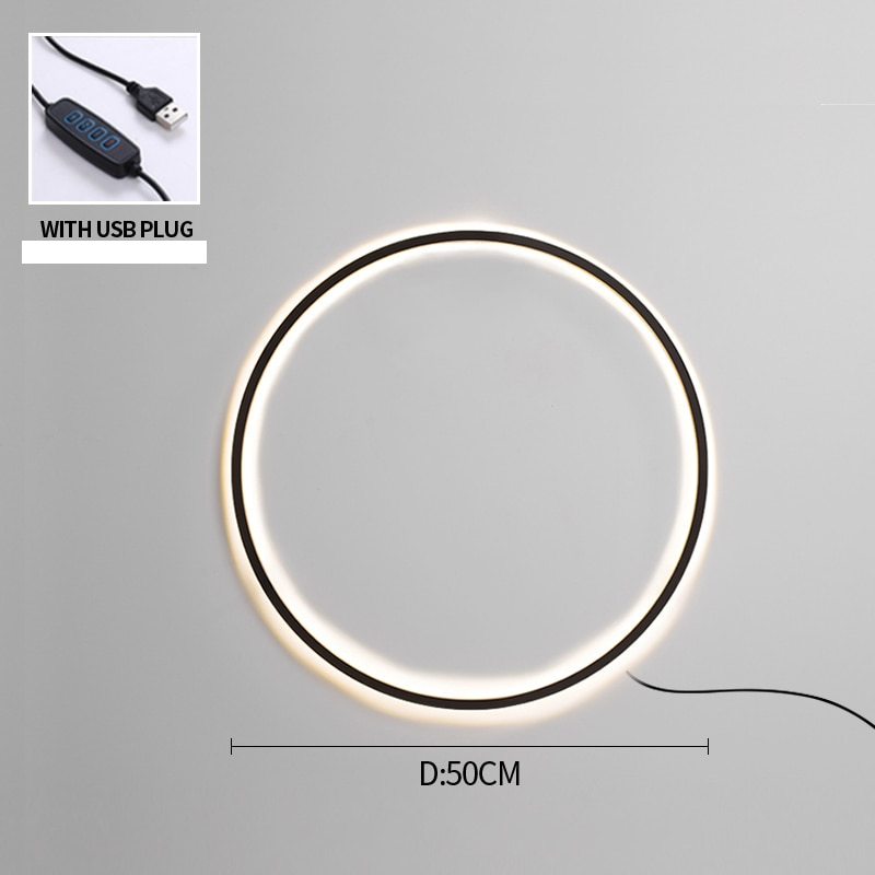 Garduru minimalistische Ring-LED-Wandlampe Luna - Luke
