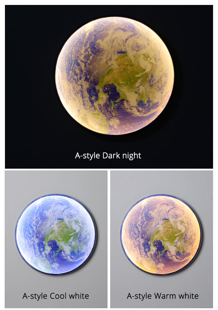 Royallure 3D LED Mond & Erde Lampe – Einzigartige Decken- & Wandleuchte für Raumthematische Dekoration