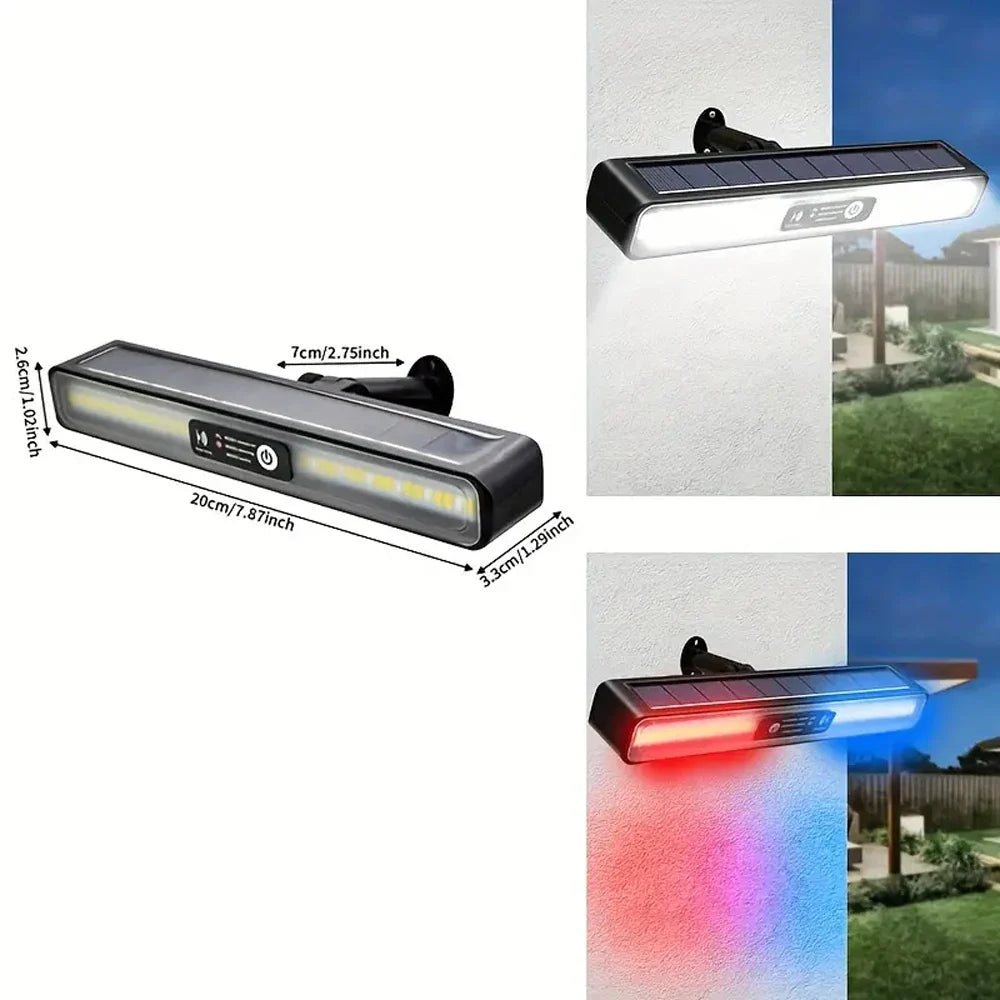 Royelux Solar Warnwandleuchte - Wandmontierte dekorative Außen-LED-Lampe