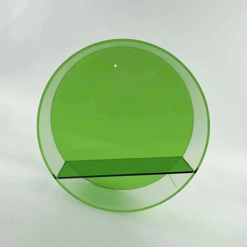 80er Acrylic Runde Wandhängende Anzeige Regal