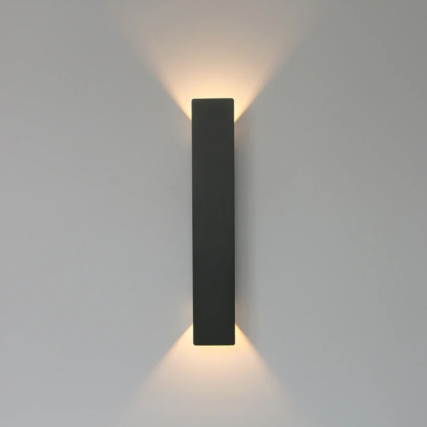 Outdoor Schwarze LED Wandleuchte Aluminium Modern