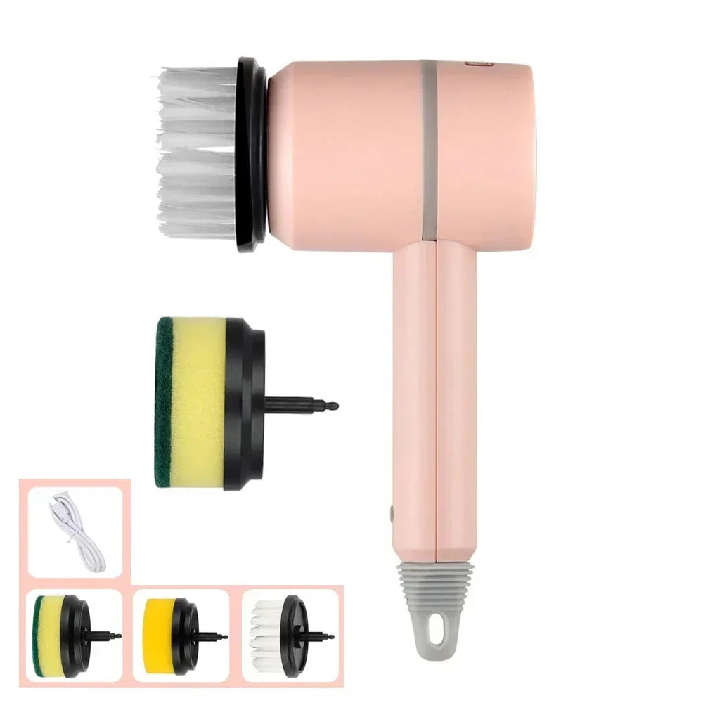 Drahtlose elektrische Reinigungsbürste USB-wiederaufladbarer Scrubber für die Reinigung von Küche und Badezimmer, 3-Gang-Profiwerkzeug