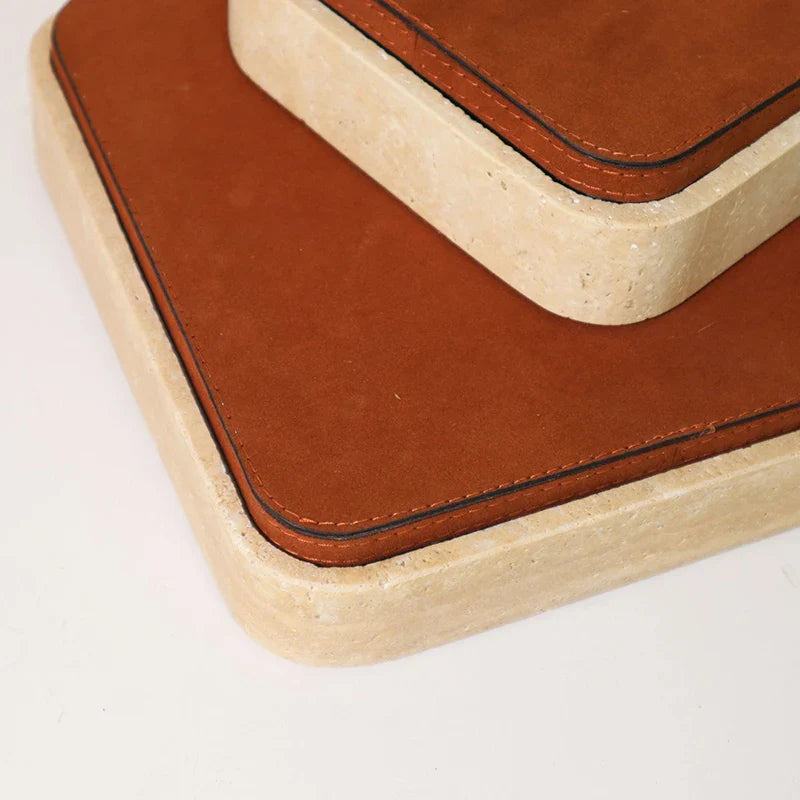 Luxuriöse Travertin Schmuckbox mit Deckel