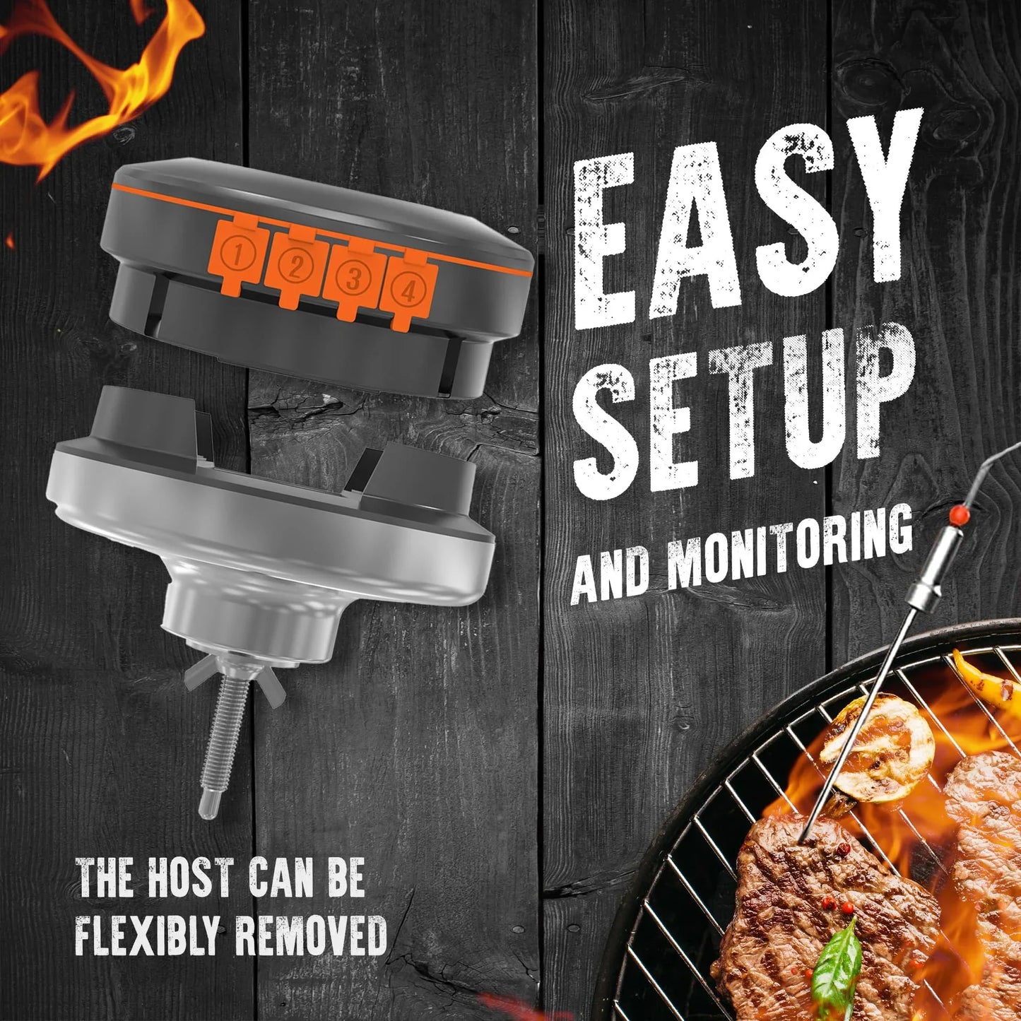 Garduru BBQ-Thermometer – App-gesteuert & Mehrzonenfähig