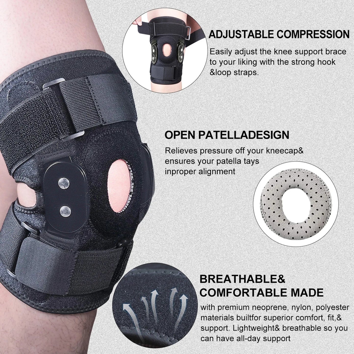 Garduru Kniebandage – Verstellbare Unterstützung zur Schmerzlinderung und Verbesserung der Mobilität