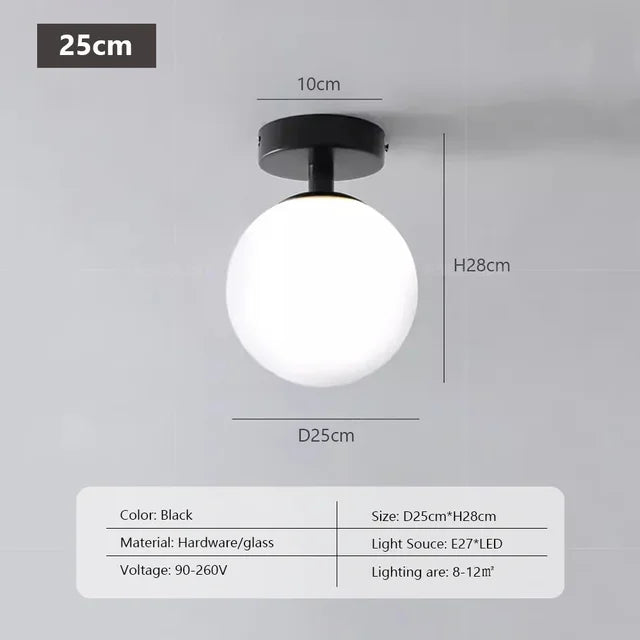 RoyaleGlow Moderne Nordische Wandleuchte - Minimalistische LED-Globuslampe für Zuhause