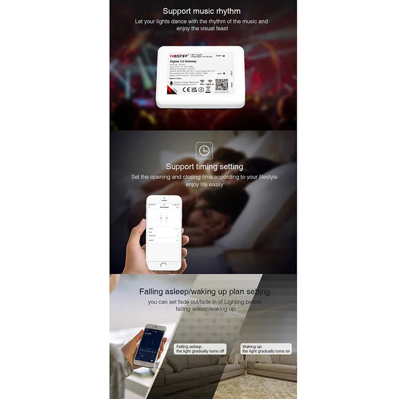 Zigbee 3.0 PIR Bewegungssensor mit LED Nachtlichtern
