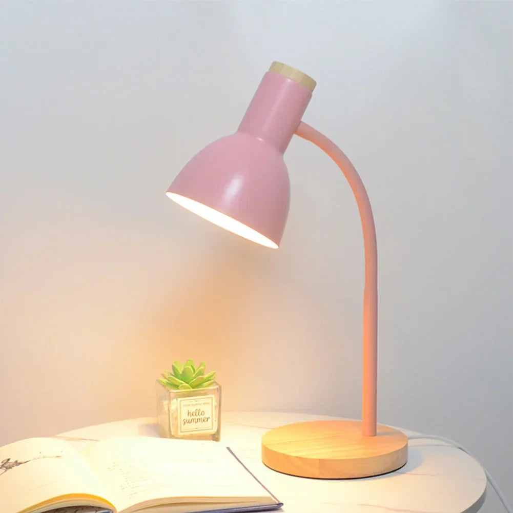 Garduru Schreibtischlampe | Skandinavisches Design | Holz & Eisen | Faltbar & Augenschonend