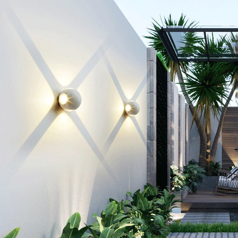 LED-Wandleuchte aus Aluminium – Modernes Design Kugel IP65