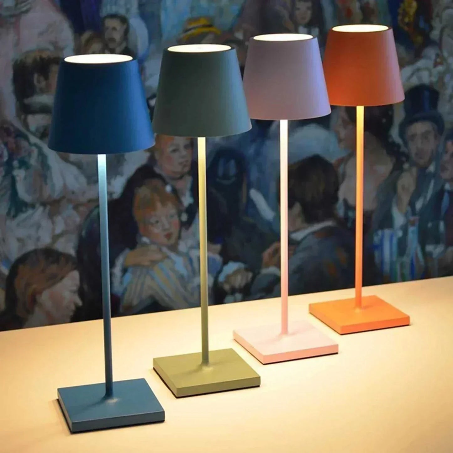 Drahtlose LED-Tischlampe für das Home Office - Elegantes Design & Ambiente