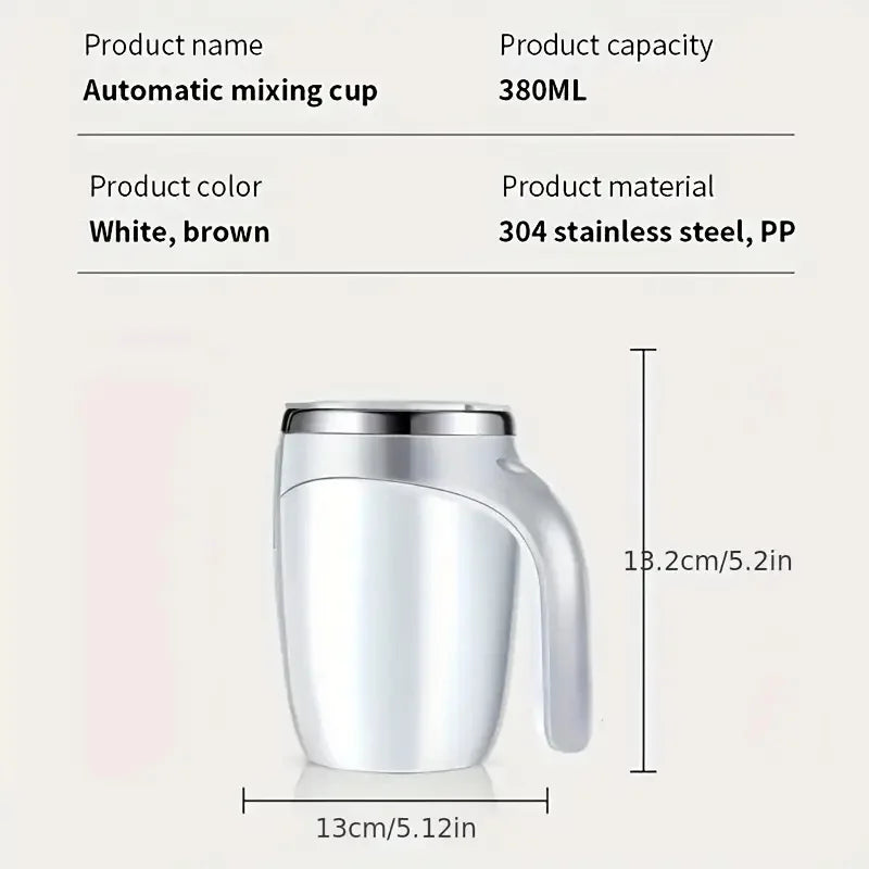 Garduru Tasse – 380 ml Edelstahlbecher mit automatischer Mischfunktion