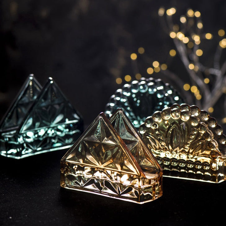 Serviettenhalter aus Glas mit Kronjuwelen