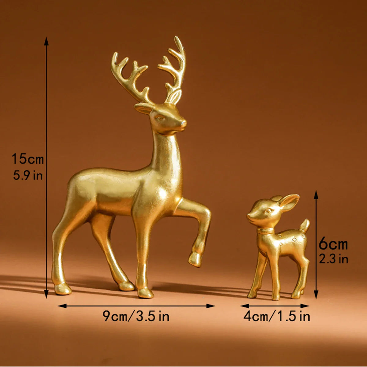 2-teiliges Reh-Figuren-Set