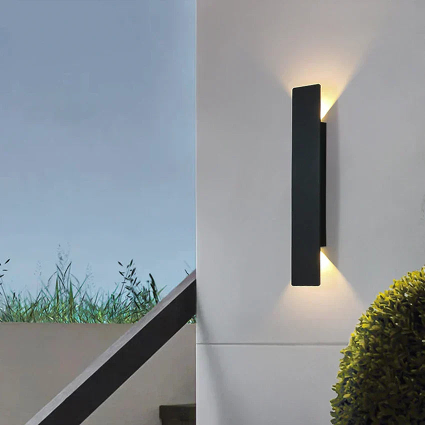 Outdoor Schwarze LED Wandleuchte Aluminium Modern