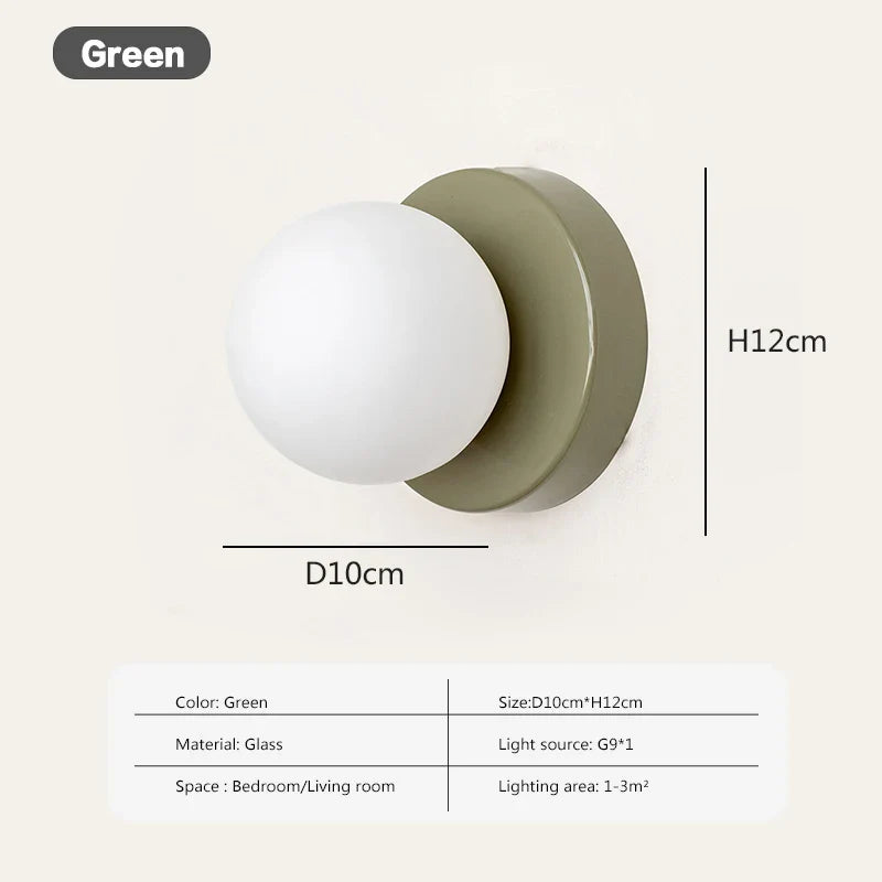 Royaleva Nordic LED Glas Wandlampe – Minimalistische Kugel Wandleuchte für moderne Innenräume