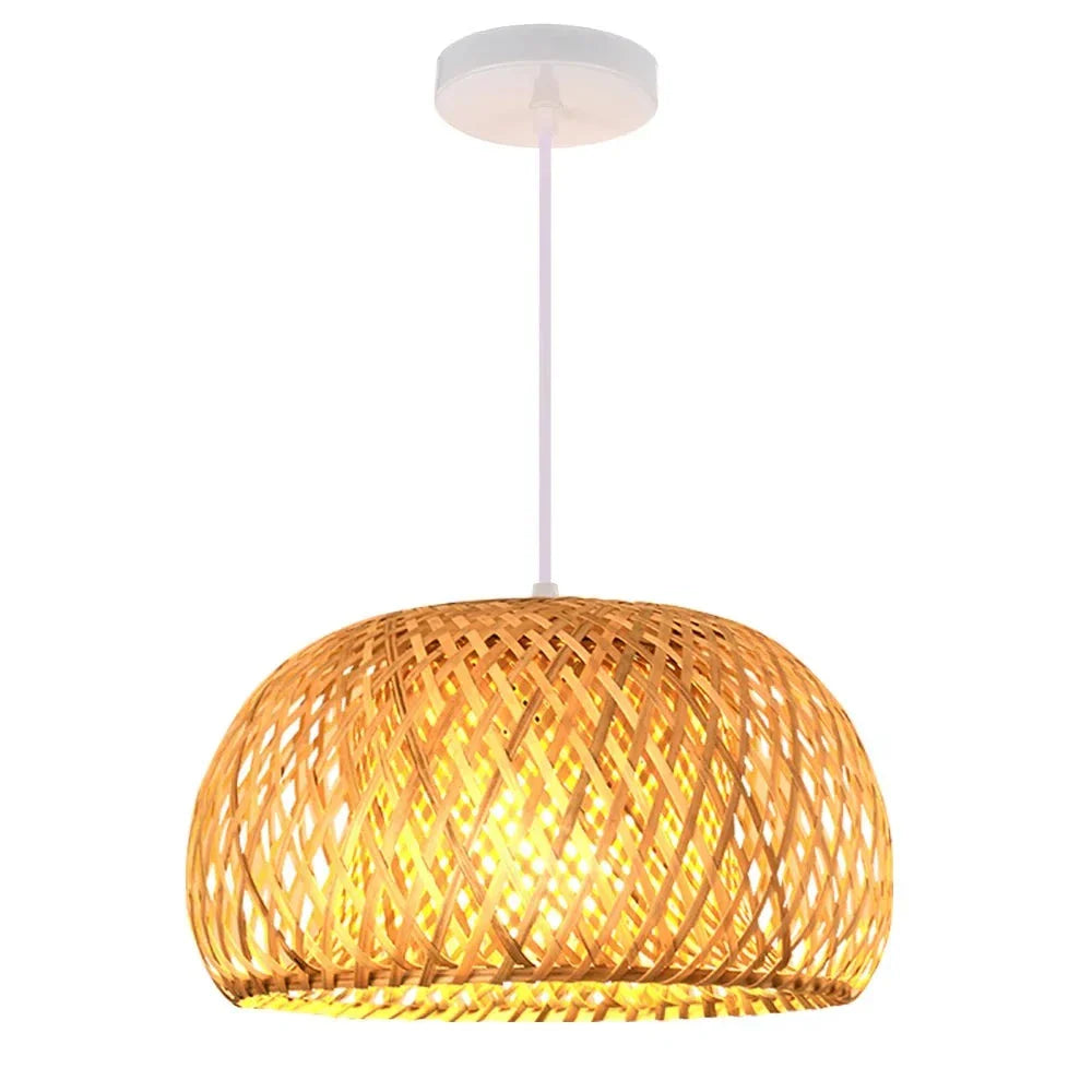 Luxora handgewebte Bambuspendelleuchte - umweltfreundliche Deckenlampe