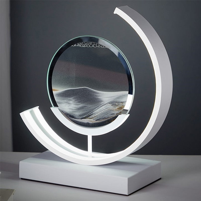 Lampe Art Sand Dynamisch 3D – Tisch LED Entspannend mit Effekt Naturlandschaft