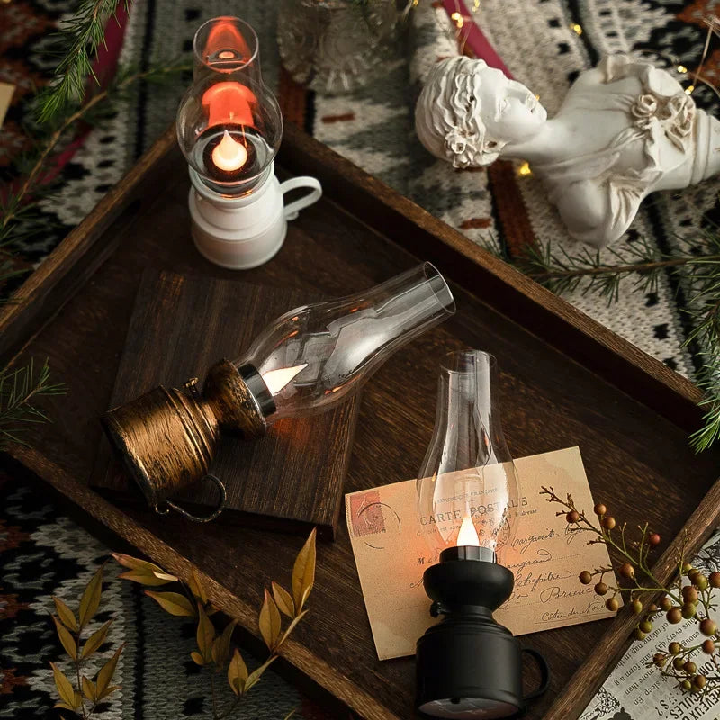 Vintage Kerosinlampe - Elektronische, dekorative Beleuchtung für Zuhause & Büro