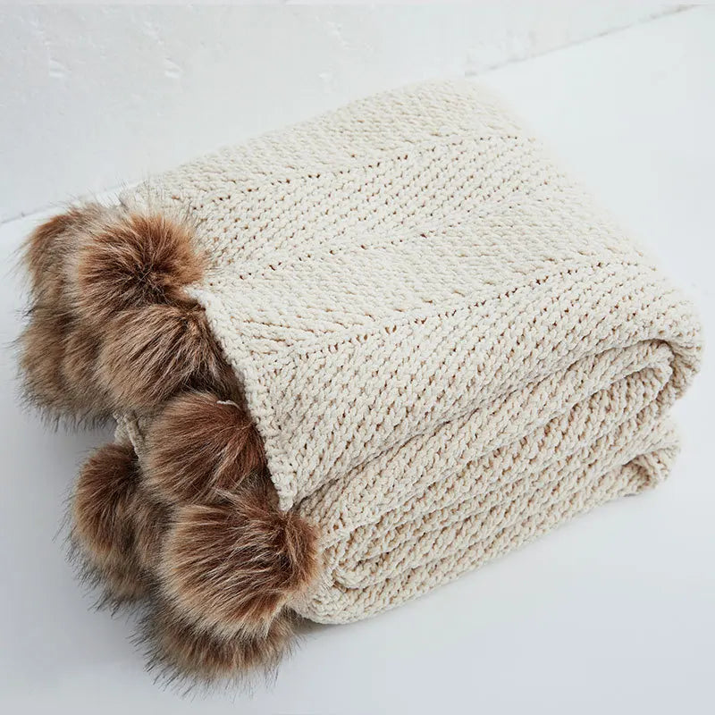 Garduru - Weiche Chenille-Strickdecke für Bett und Sofa