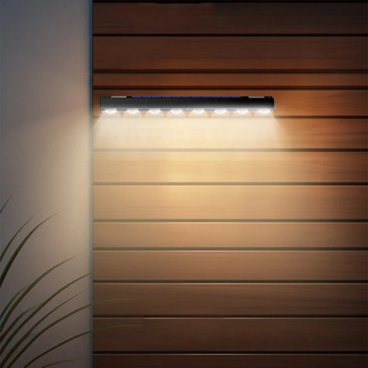 Royelux Solar-Wandleuchte Außen - 4/6/8 LED wasserdichte Gartenlampe
