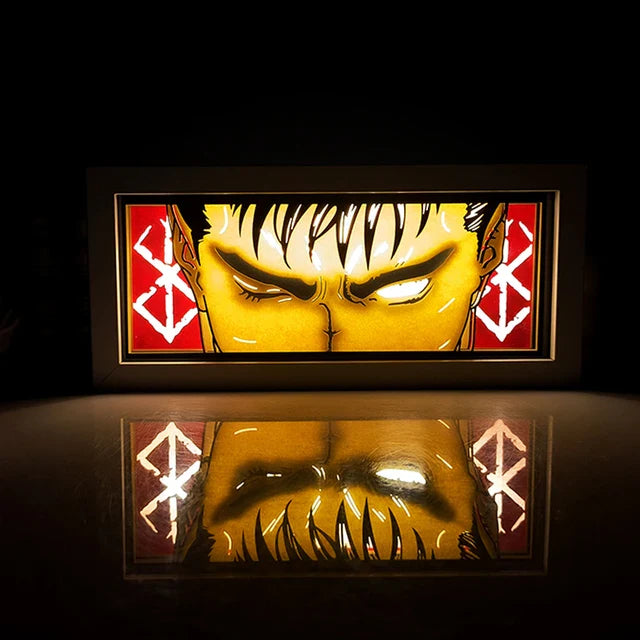 Anime 3D LED Lichtbox – Dragon Ball-inspirierte Papierschnitt-Nachtlampe mit Fernbedienung