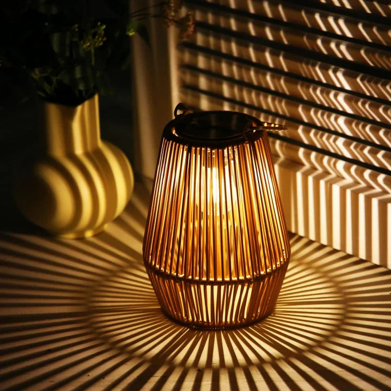 Royelux Handgewebte Solar Gartensolarleuchte - Wasserdichte dekorative Außenlampe