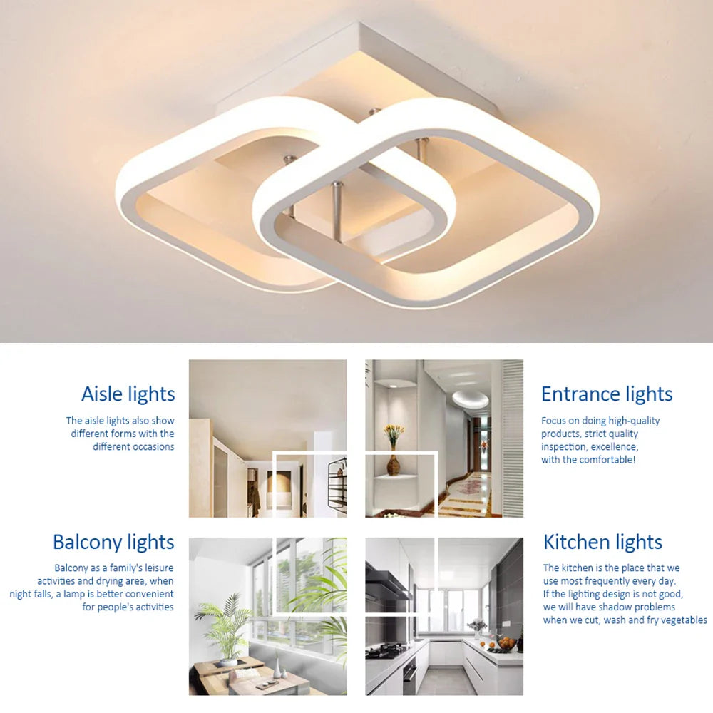 Moderne LED Deckenlampe - Flur- und Ganglampe