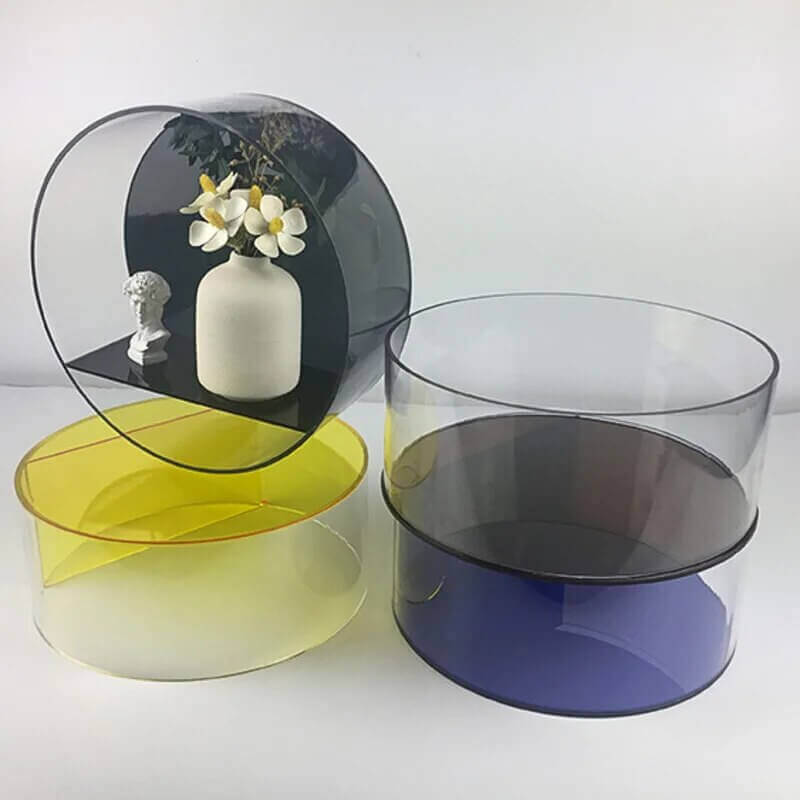80er Acrylic Runde Wandhängende Anzeige Regal