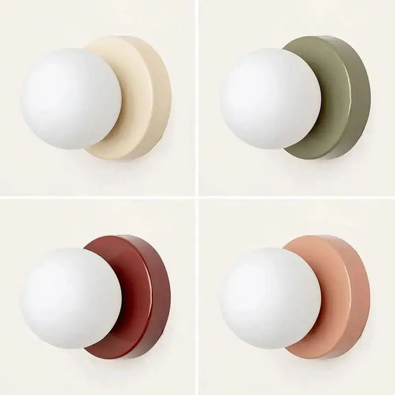 Royaleva Nordic LED Glas Wandlampe – Minimalistische Kugel Wandleuchte für moderne Innenräume