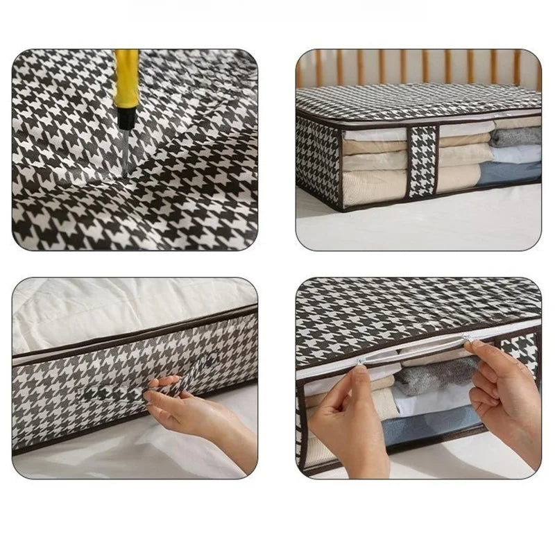 Multifunktionale Aufbewahrungsbox mit Deckel für unter das Bett – Platzsparend und langlebig, ideal für Kleidung und Bettdecken