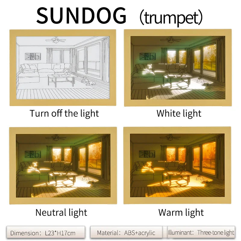 Modern dimmbares Lichtgemälde – Minimalistische leuchtende Kunst für Schlafzimmer & Wohnzimmer