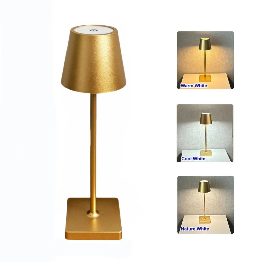 Kabellampe LED-Tischlampe – Wiederaufladbares Licht mit Touch-Steuerung