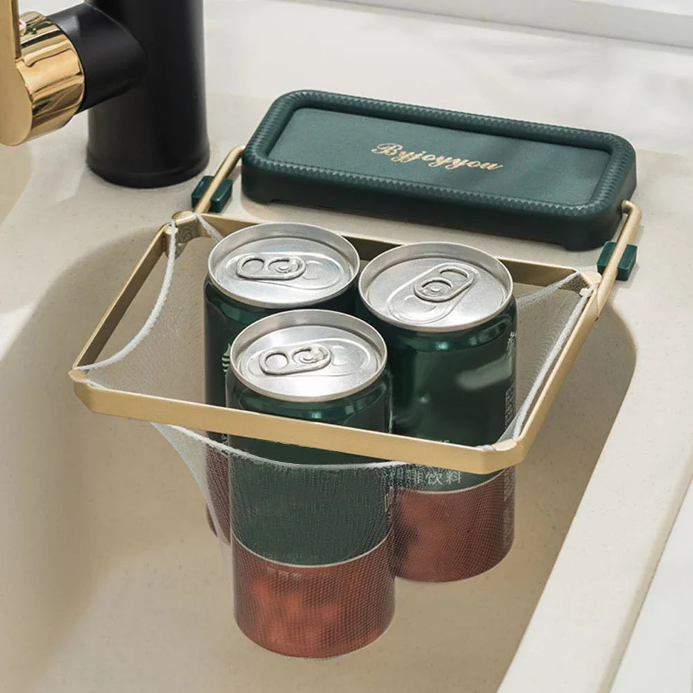 Royelux faltbarer Waschbecken-Abflusssieb-Rack - Anti-Verstopfung Küche Filter mit Einweg-Mesh-Tüten