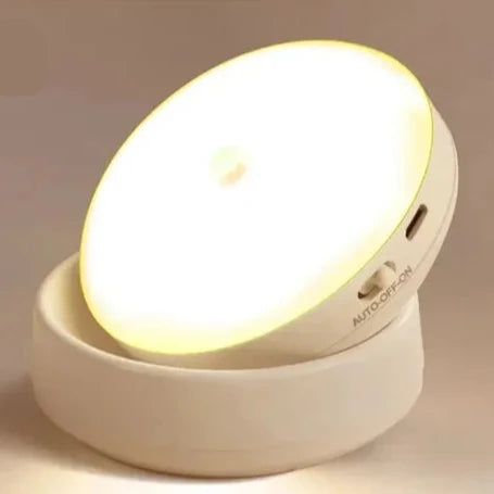 Magnetische Wandlampe – LED Nachtlicht mit Bewegungssensor, USB wiederaufladbar für Nachttisch, Schrank, Kleiderschrank
