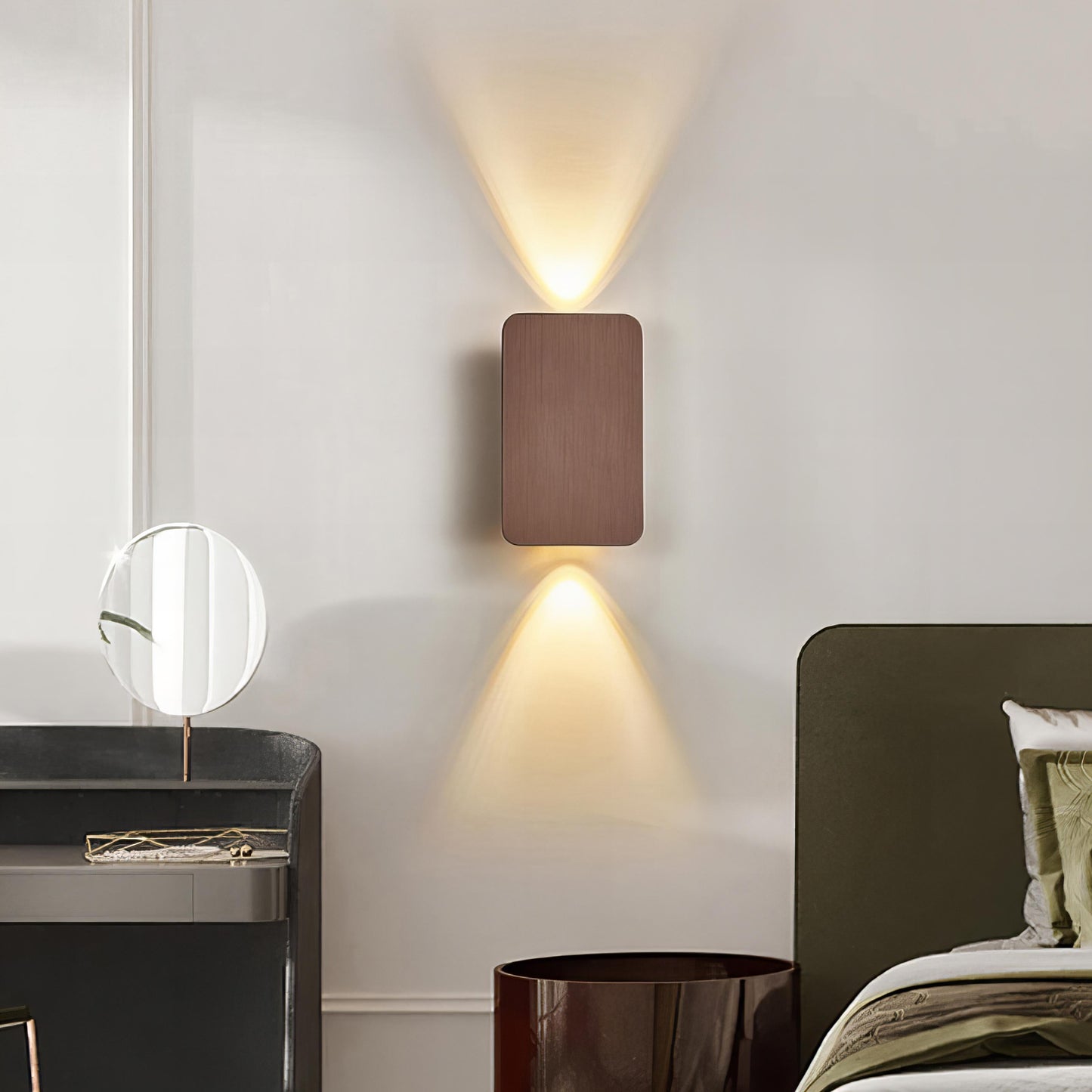 LED Wandleuchte Rechteck | Moderne Metall Innenlampe