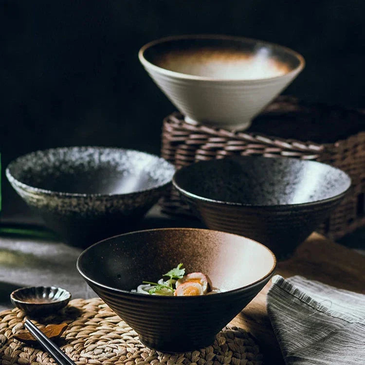 ZenBowl – Handmade Japanische Keramische Ramen Schüssel mit Authentischem Artisan-Finish