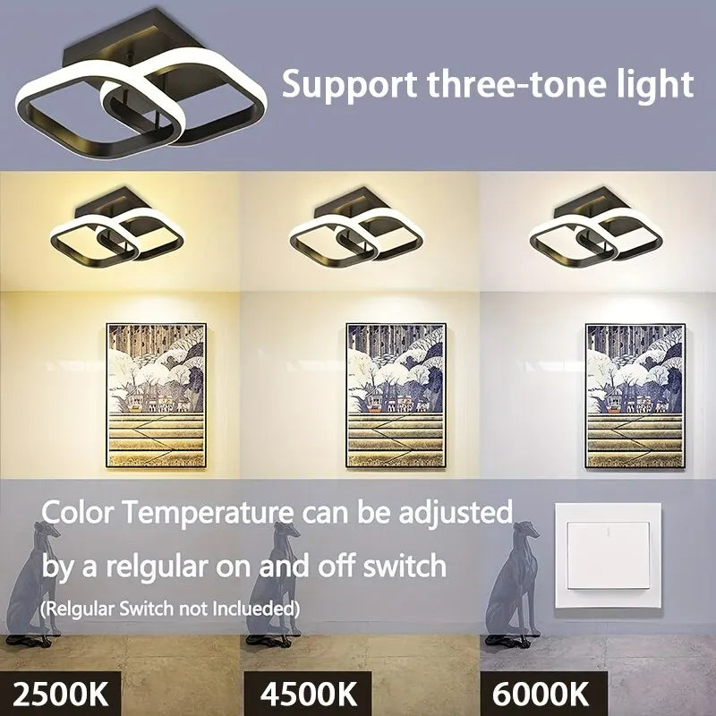 Moderne LED-Deckenleuchte - Dreifarbige dimmbare Aufbauleuchte