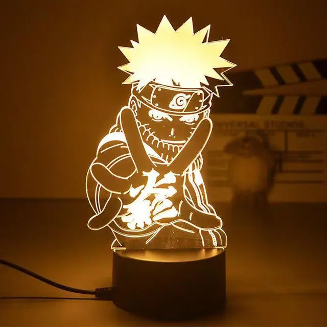 Naruto 3D LED Nachtlampe – Anime Licht mit Kakashi, Sasuke & Naruto