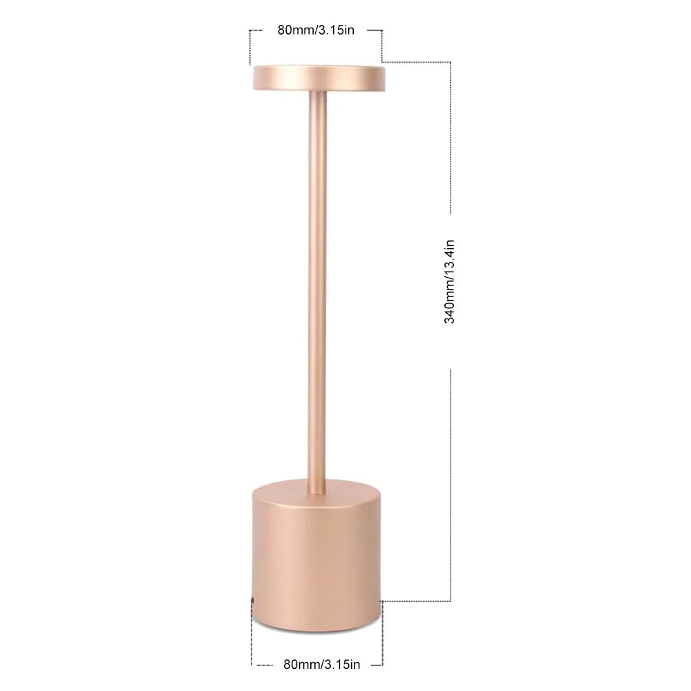 Klassische wiederaufladbare Touch-Tischlampe – stufenlose Dimmung & 3 Farbmodi