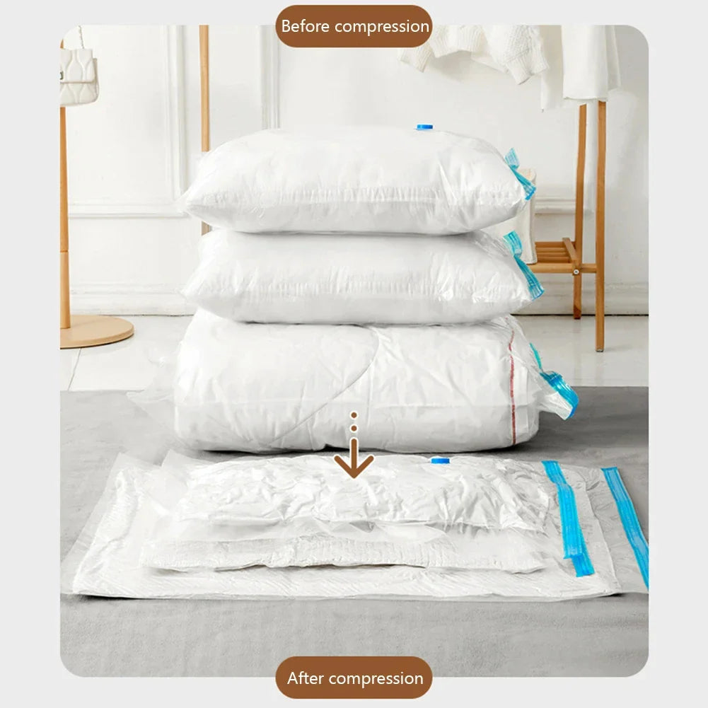4PCS Wiederverwendbare Vakuumverpackungsbeutel mit Handpumpe