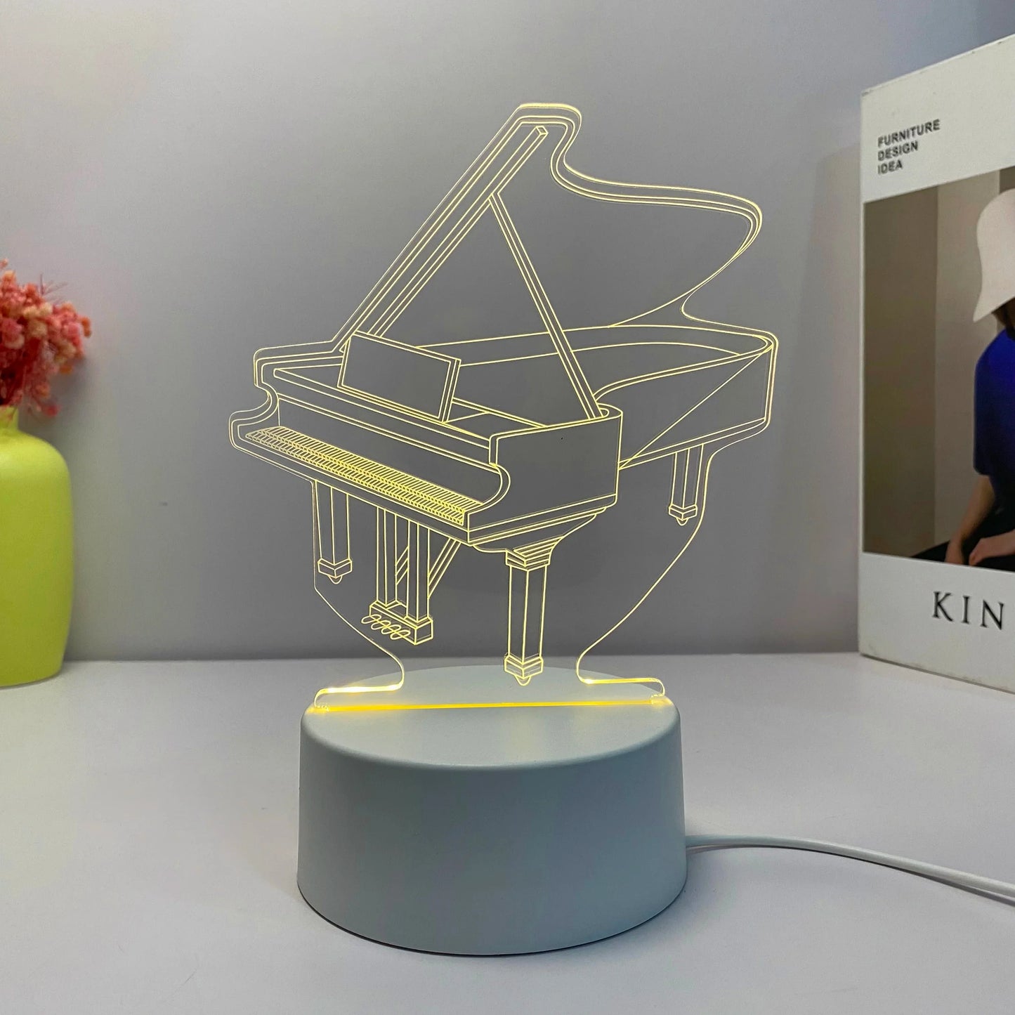 3D Klavier Nachtlicht