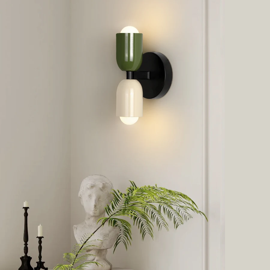 Energieeffiziente LED-Wandlampe mit Doppelköpfen aus Edelstahl für das Zuhause
