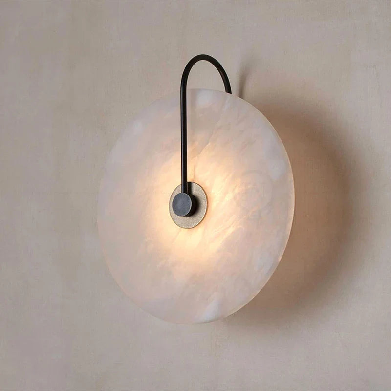 Royaleva Nordic Minimalistische Marmor Wandlampe - Moderne Runde LED Beleuchtung