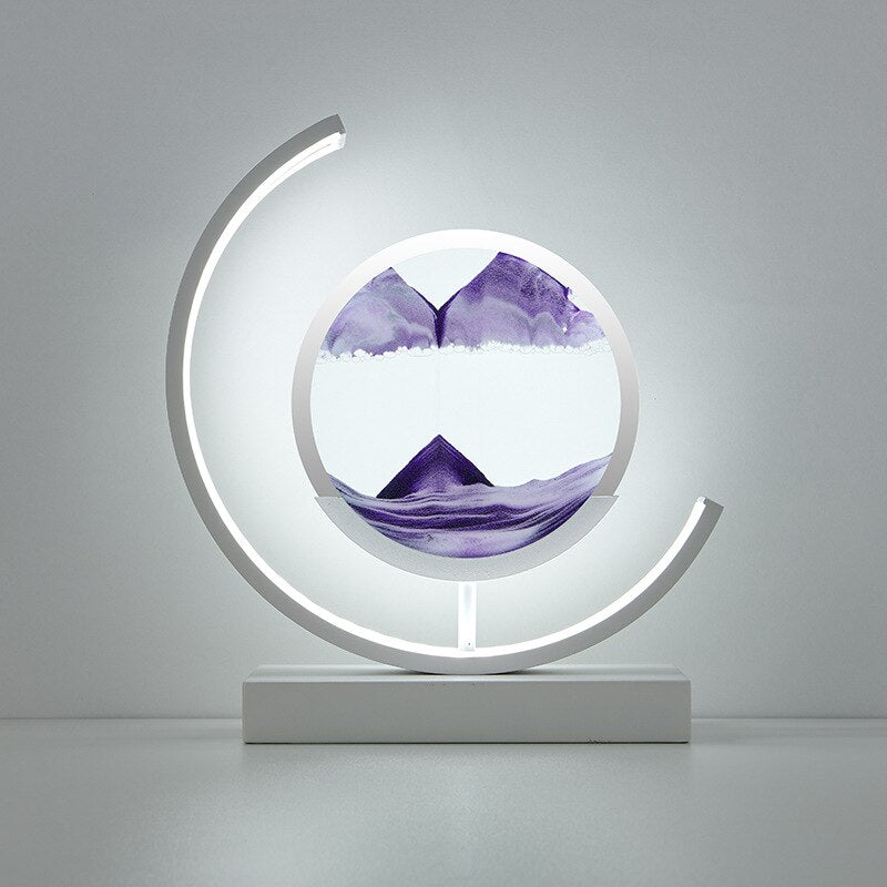 Lampe Art Sand Dynamisch 3D – Tisch LED Entspannend mit Effekt Naturlandschaft