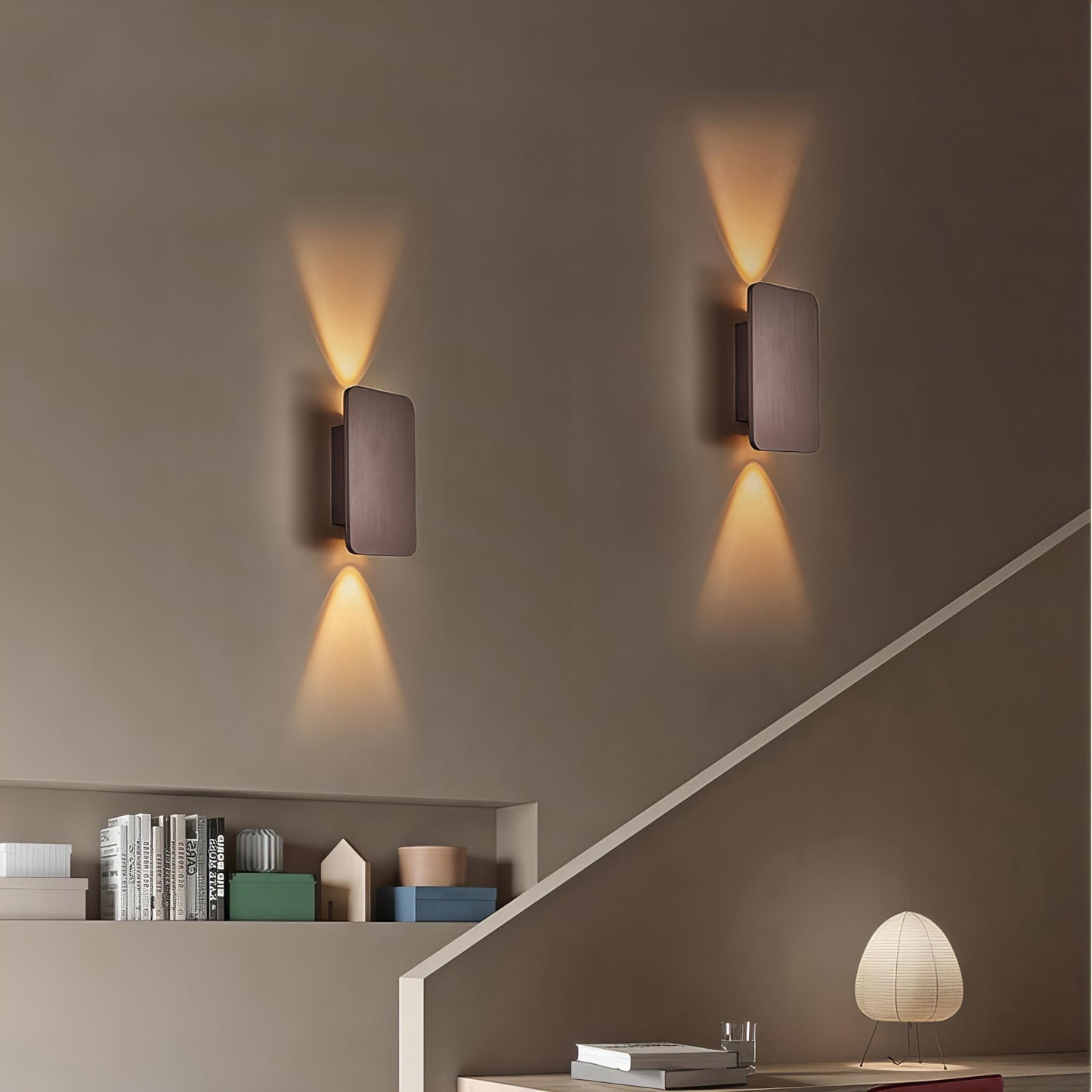 LED Wandleuchte Rechteck | Moderne Metall Innenlampe