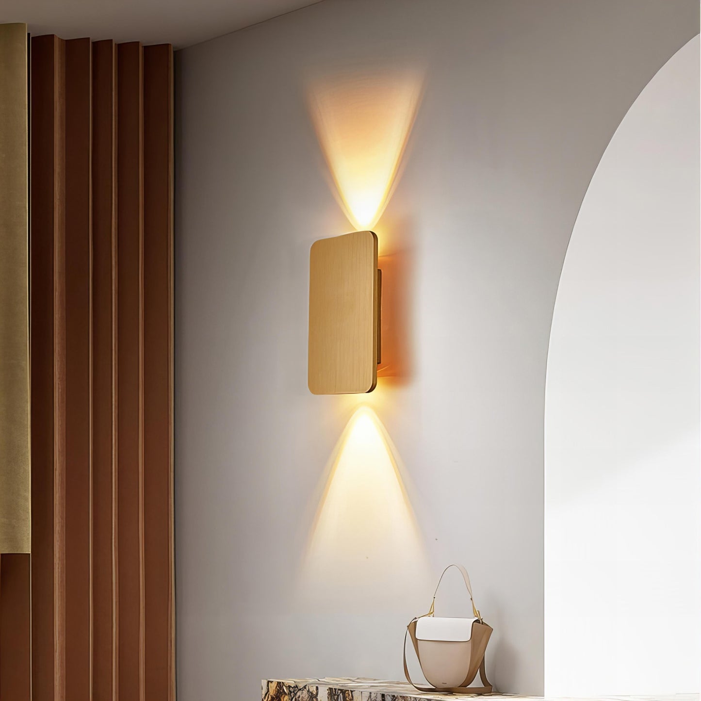 LED Wandleuchte Rechteck | Moderne Metall Innenlampe