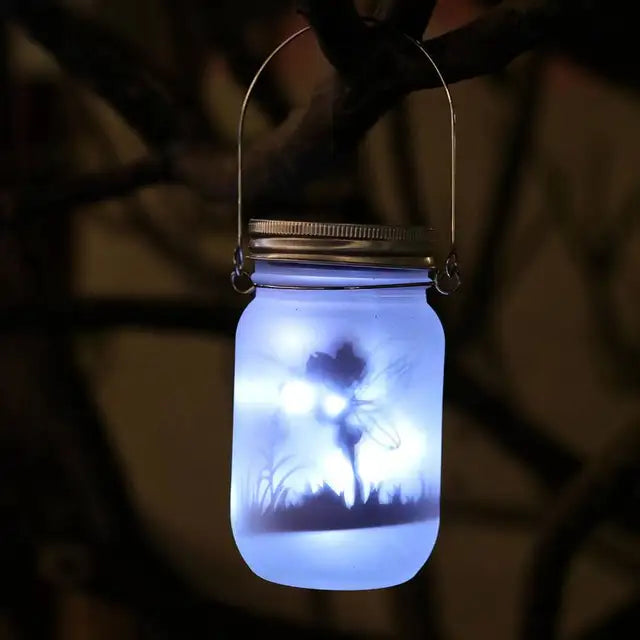 Glas Feenlampe – Solarbetriebene Einmachglaslaterne für magische Außen- und Gartendekoration