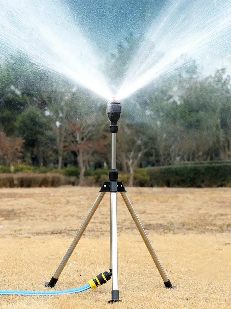 360° Garten Rotationssprinkler – Edelstahl Stativ Set
