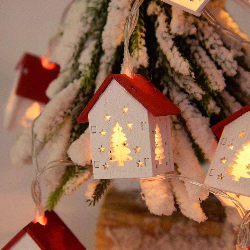 Led-Weihnachtshäuser Aus Holz Mit Festlicher Beleuchtung