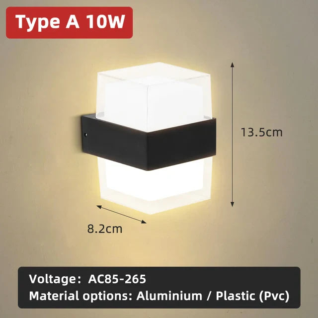 Royelux LED Pentagram Wandlampe - Stilvolle wasserdichte Lampe für Innen- und Außenbereich